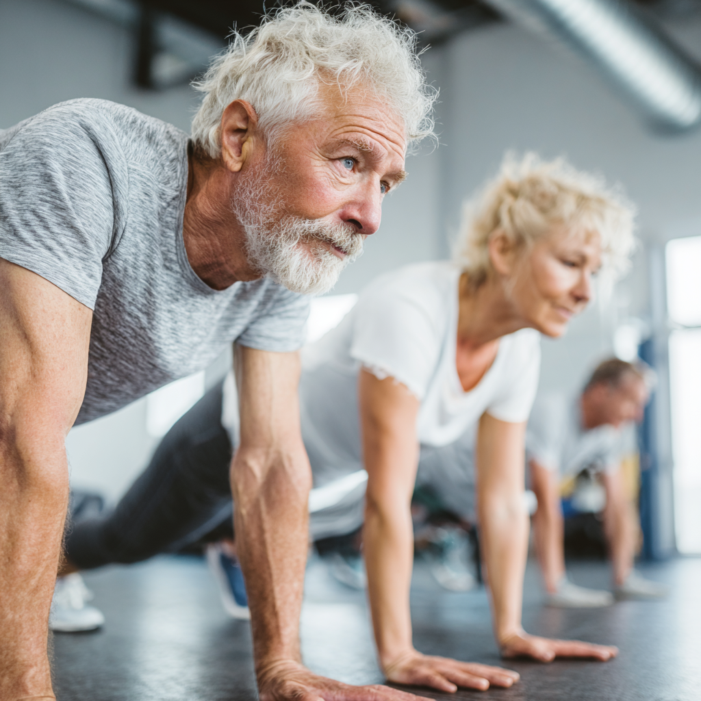 Older adults engaged in functional movement training